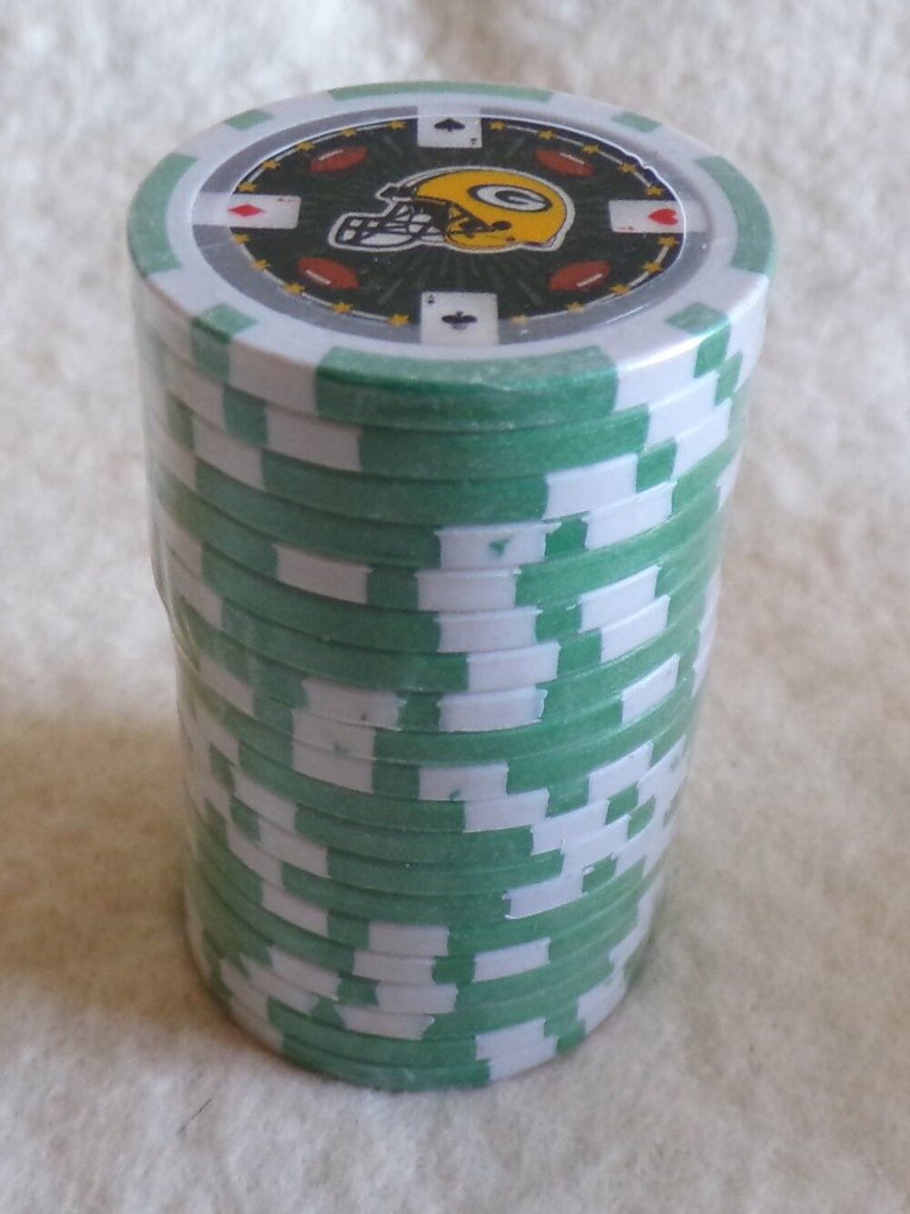Football NFL 20 Greenbay Packers poker chips Preseason